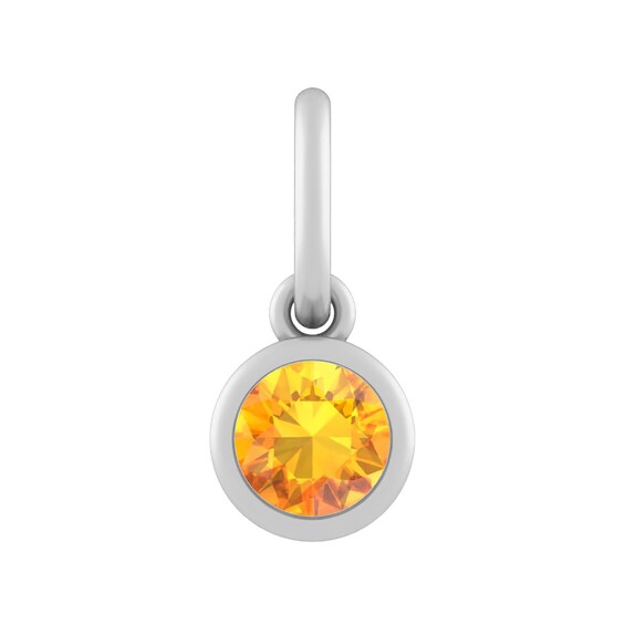 4.0mm Citrine Charm (Metal Color)