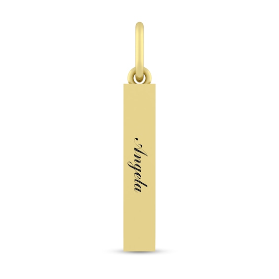 Linear Engravable Bar Charm (1 Line and Metal Color)