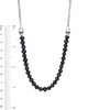 Thumbnail Image 2 of Men's Dyed Black Freshwater Cultured Pearl and Box Chain with Skull Duo Half-and-Half Necklace in Sterling Silver – 22"