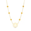 Thumbnail Image 1 of 3.0mm Citrine Six Stone Station and Solar Plexus Symbol Necklace in Sterling Silver with 18K Gold Plate – 20"
