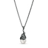 Thumbnail Image 1 of Men's 9.5-10.0mm Freshwater Cultured Pearl Flame Pendant in Sterling Silver with Gunmetal Grey Electroplate – 22"