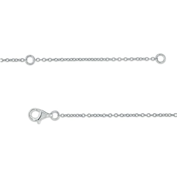 3/8 CT. T.w. Pear-Shaped Multi-Diamond Chain Drop Necklace in 10K White Gold