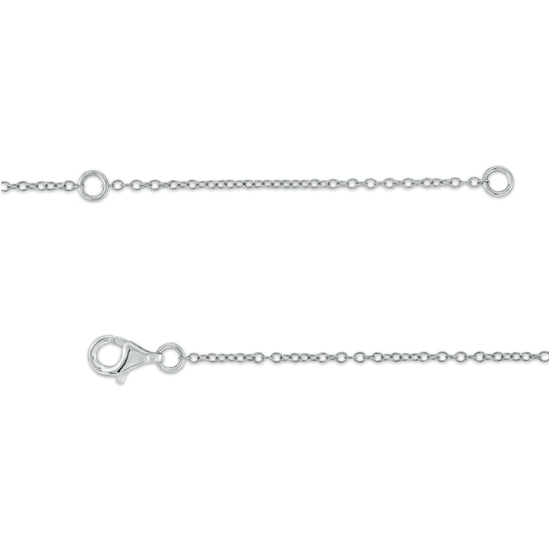 Main Image 3 of 3/8 CT. T.W. Pear-Shaped Multi-Diamond Chain Drop Necklace in 10K White Gold