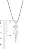 Thumbnail Image 2 of Men's 9.5-10.0mm Freshwater Cultured Pearl Screw Pendant in Sterling Silver – 22"