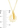 Thumbnail Image 3 of Citrine Vertical Bar and Solar Plexus Chakra Symbol Charm Pendant in Sterling Silver with 18K Gold Plate – 20"