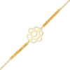Thumbnail Image 1 of Madeira Citrine Sacral Chakra Symbol Bracelet in Sterling Silver with 18K Gold Plate – 7.75"
