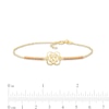 Thumbnail Image 4 of Garnet Root Chakra Symbol Bracelet in Sterling Silver with 18K Gold Plate – 7.75"