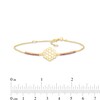 Thumbnail Image 4 of Amethyst Crown Chakra Symbol Bracelet in Sterling Silver with 18K Gold Plate – 7.75"