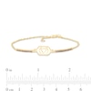 Thumbnail Image 4 of Iolite Third Eye Chakra Symbol Bracelet in Sterling Silver with 18K Gold Plate – 7.75"