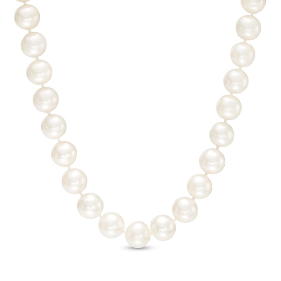 Men's 7.0-8.0mm Freshwater Cultured Pearl Strand Necklace with 14K Gold Clasp â 20"