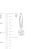 Thumbnail Image 3 of White Lab-Created Sapphire Drop Earrings in Sterling Silver