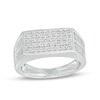 Thumbnail Image 1 of 3/4 CT. T.W. Diamond Rectangle Multi-Row Ring in 10K White Gold