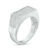 Thumbnail Image 3 of 3/4 CT. T.W. Diamond Rectangle Multi-Row Ring in 10K White Gold