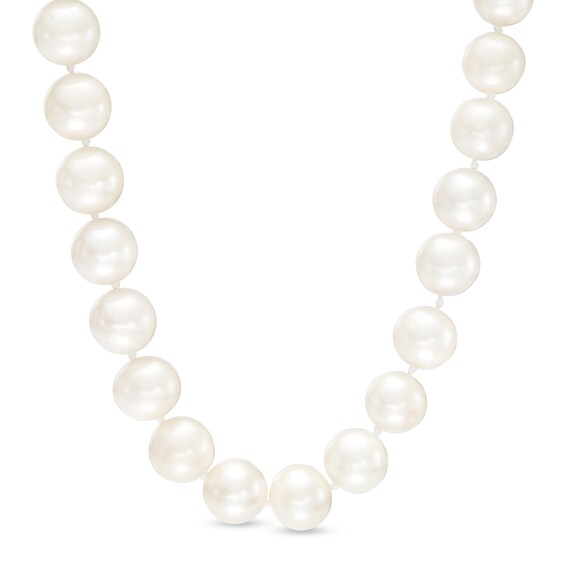 Men's 8.5-9.5mm Freshwater Cultured Pearl Strand Necklace with 14K Gold Clasp â 22"