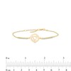 Thumbnail Image 4 of Swiss Blue Topaz Throat Chakra Symbol Bracelet in Sterling Silver with 18K Gold Plate – 7.75"
