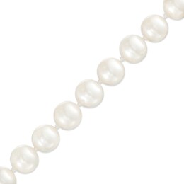 Men's 7.0-8.0mm Cultured Freshwater Pearl Strand Bracelet with 14K Gold Clasp – 8.5&quot;