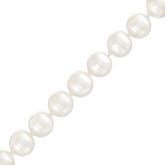 7.0-8.0mm Freshwater Cultured Pearl Strand Bracelet with 14K Gold Clasp â 8.5"