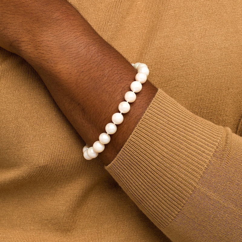 Main Image 2 of 8.5-9.5mm Freshwater Cultured Pearl Strand Bracelet with 14K Gold Clasp – 8.5"