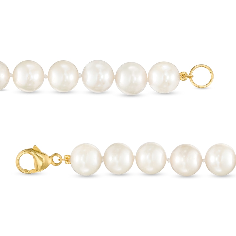 Main Image 3 of 8.5-9.5mm Freshwater Cultured Pearl Strand Bracelet with 14K Gold Clasp – 8.5"