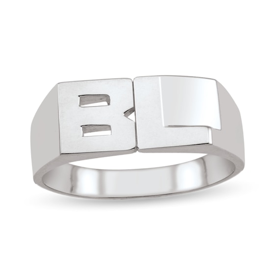 Bold Block Initials Ring (2 Initials)
