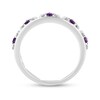 Thumbnail Image 3 of Enchanted Disney Ariel Amethyst and 1/6 CT. T.W. Diamond Scallop Edge Stackable Band in Sterling Silver – Size 7