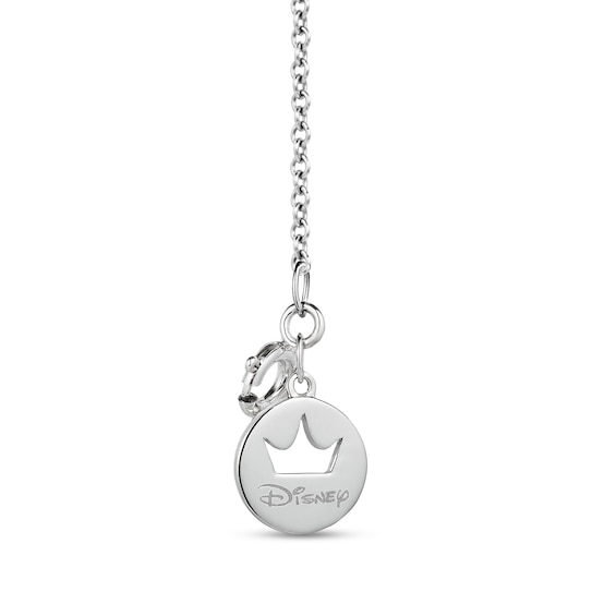 Enchanted Disney Rapunzel Amethyst and 1/5 CT. T.w. Diamond Pendant in Sterling Silver and 10K Rose Gold â 19"