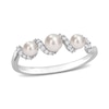 Thumbnail Image 1 of 3.0-4.0mm Baroque Freshwater Cultured Pearl and 1/10 CT. T.W. Diamond Twist Shank Ring in 14K White Gold