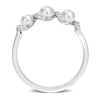 Thumbnail Image 6 of 3.0-4.0mm Baroque Freshwater Cultured Pearl and 1/10 CT. T.W. Diamond Twist Shank Ring in 14K White Gold