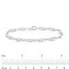Thumbnail Image 4 of Diamond Accent Swirl Infinity Link Bracelet in Sterling Silver – 7.5"
