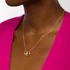 Thumbnail Image 1 of You Me Us 1/10 CT. Diamond Solitaire Intertwined Double Circle Necklace in 10K Gold – 19"