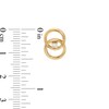Thumbnail Image 3 of You Me Us 1/10 CT. T.W. Diamond Solitaire Intertwined Double Circle Stud Earrings in 10K Gold