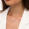 Thumbnail Image 1 of You Me Us 1/4 CT. Diamond Intertwined Double Circle Necklace in 10K Gold – 19"