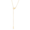 Thumbnail Image 2 of You Me Us 1/4 CT. Diamond Intertwined Double Circle Necklace in 10K Gold – 19"