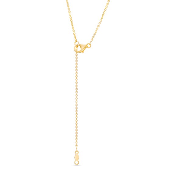 You Me Us 1/4 CT. Diamond Intertwined Double Circle Necklace in 10K Gold â 19"
