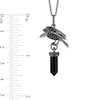 Thumbnail Image 2 of Enchanted Disney Villains Maleficent Obelisk Onyx and 1/8 CT. T.W. Black Diamond Raven Pendant in Black Sterling Silver