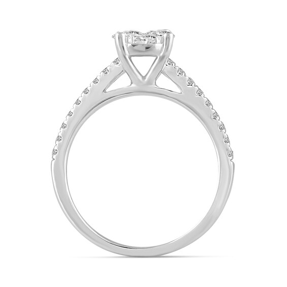 3/4 CT. T.w. Multi-Diamond Engagement Ring in 14K White Gold