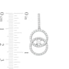 Thumbnail Image 2 of You Me Us 1 CT. T.W. Diamond Intertwined Circle Drop Earrings in 10K White Gold