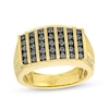 Thumbnail Image 1 of 1 CT. T.W. Black Diamond Vertical Multi-Row Ring in 10K Gold
