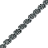 Thumbnail Image 0 of 1 CT. T.W. Black Diamond "S" Link Tennis Bracelet in Sterling Silver with Black Rhodium - 7.25"