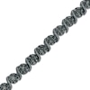 Thumbnail Image 1 of 1 CT. T.W. Black Diamond "S" Link Tennis Bracelet in Sterling Silver with Black Rhodium - 7.25"