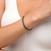 Thumbnail Image 2 of 1 CT. T.W. Black Diamond "S" Link Tennis Bracelet in Sterling Silver with Black Rhodium - 7.25"