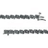 Thumbnail Image 2 of 1 CT. T.W. Black Diamond "S" Link Tennis Bracelet in Sterling Silver with Black Rhodium - 7.25"