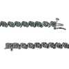 Thumbnail Image 3 of 1 CT. T.W. Black Diamond "S" Link Tennis Bracelet in Sterling Silver with Black Rhodium - 7.25"
