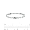 Thumbnail Image 4 of 1 CT. T.W. Black and White Diamond Five Stone Station "S" Link Tennis Bracelet in Sterling Silver - 7.25"