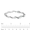 Thumbnail Image 3 of 1/4 CT. T.W. Black Diamond Infinity Chain Link Bracelet in Sterling Silver