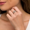Thumbnail Image 2 of 1/6 CT. T.W. Black and White Diamond Beaded Loose Braid Vintage-Style Ring in Sterling Silver and Black Rhodium