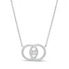 Thumbnail Image 0 of You Me Us 1/3 CT. T.W. Diamond Interlocked Circles Necklace in 10K White Gold – 19"