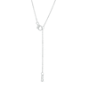 Thumbnail Image 2 of You Me Us 1/3 CT. T.W. Diamond Interlocked Circles Necklace in 10K White Gold – 19"