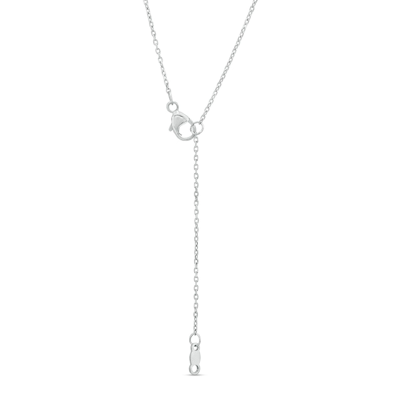 You Me Us 1/3 CT. T.W. Diamond Interlocked Circles Necklace in 10K White Gold – 19"