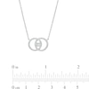 Thumbnail Image 3 of You Me Us 1/3 CT. T.W. Diamond Interlocked Circles Necklace in 10K White Gold – 19"